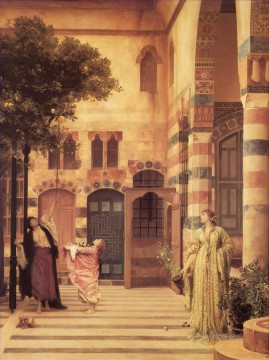 Lord Frederic Leighton Painting - Old Damascus Jews Quarter Academicism Frederic Leighton